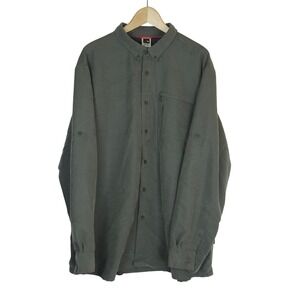 The North Face Tekware Shirt Mens XXL Olive Green Hiking Modal Blend Roll Tab